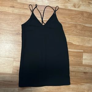 Woman’s Black Topshop Spaghetti Strap Dress